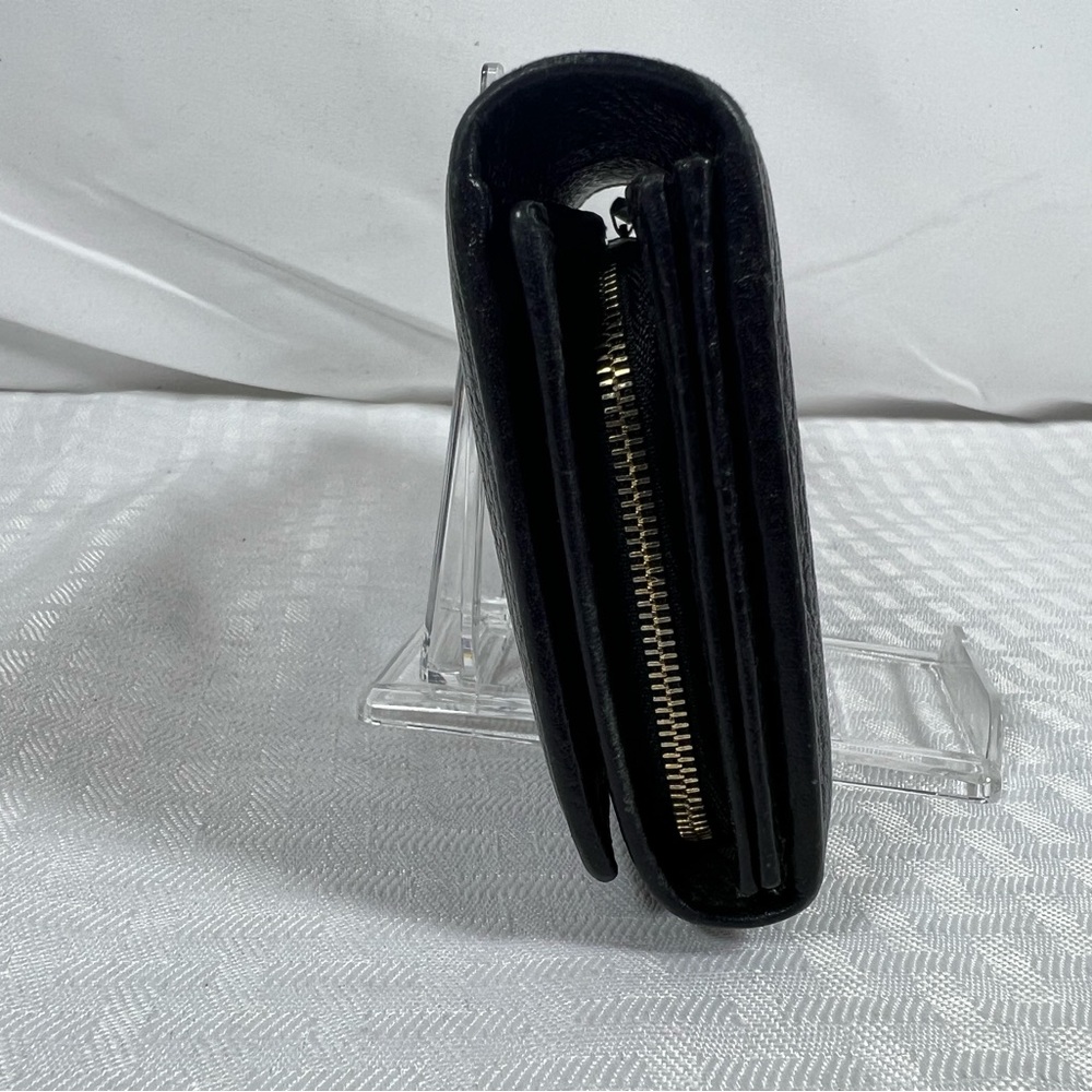 Gucci Pebbled Leather Continental Wallet Black Made in Italy - Picture 4 of 14